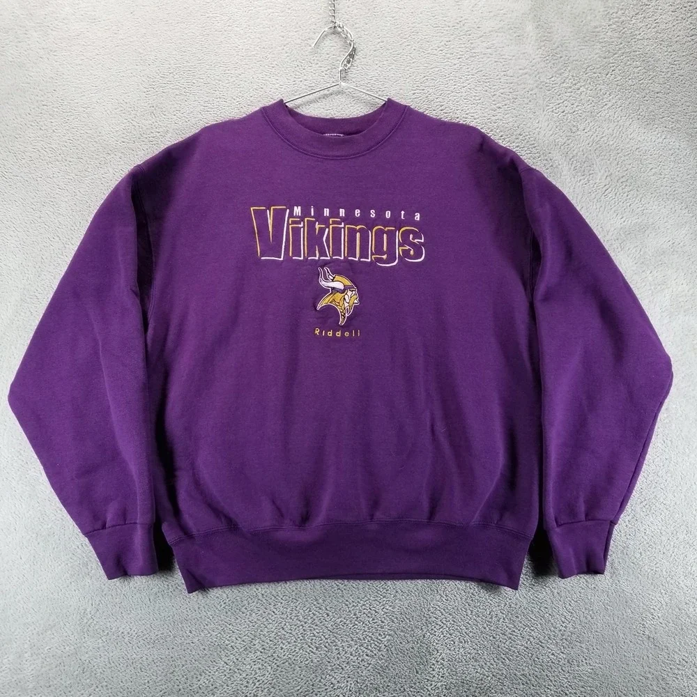VTG Minnesota Vikings‎ Sweatshirt Mens XL Purple NFL Football Crewneck 90s
